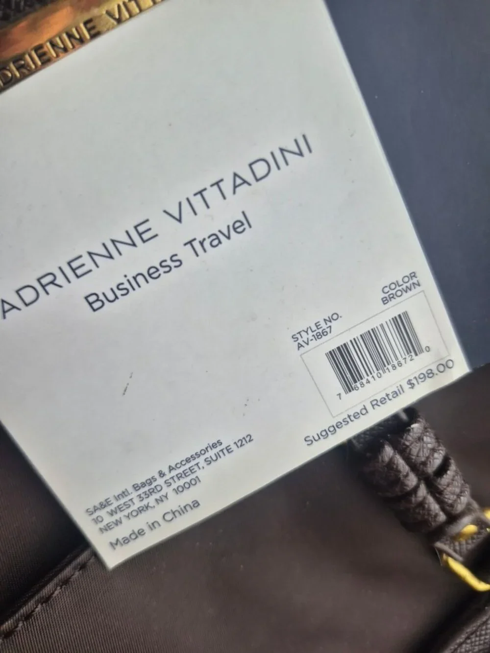 Adrienne Vittadini Nylon Tote Bag With Bonus Laptop Sleeve